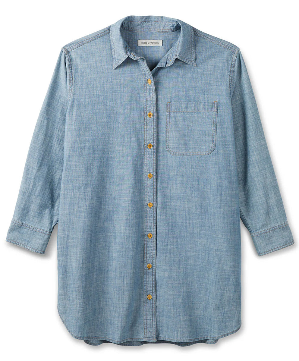 【ウィメンズ】ザ ウィークエンド シャンブレー シャツドレス