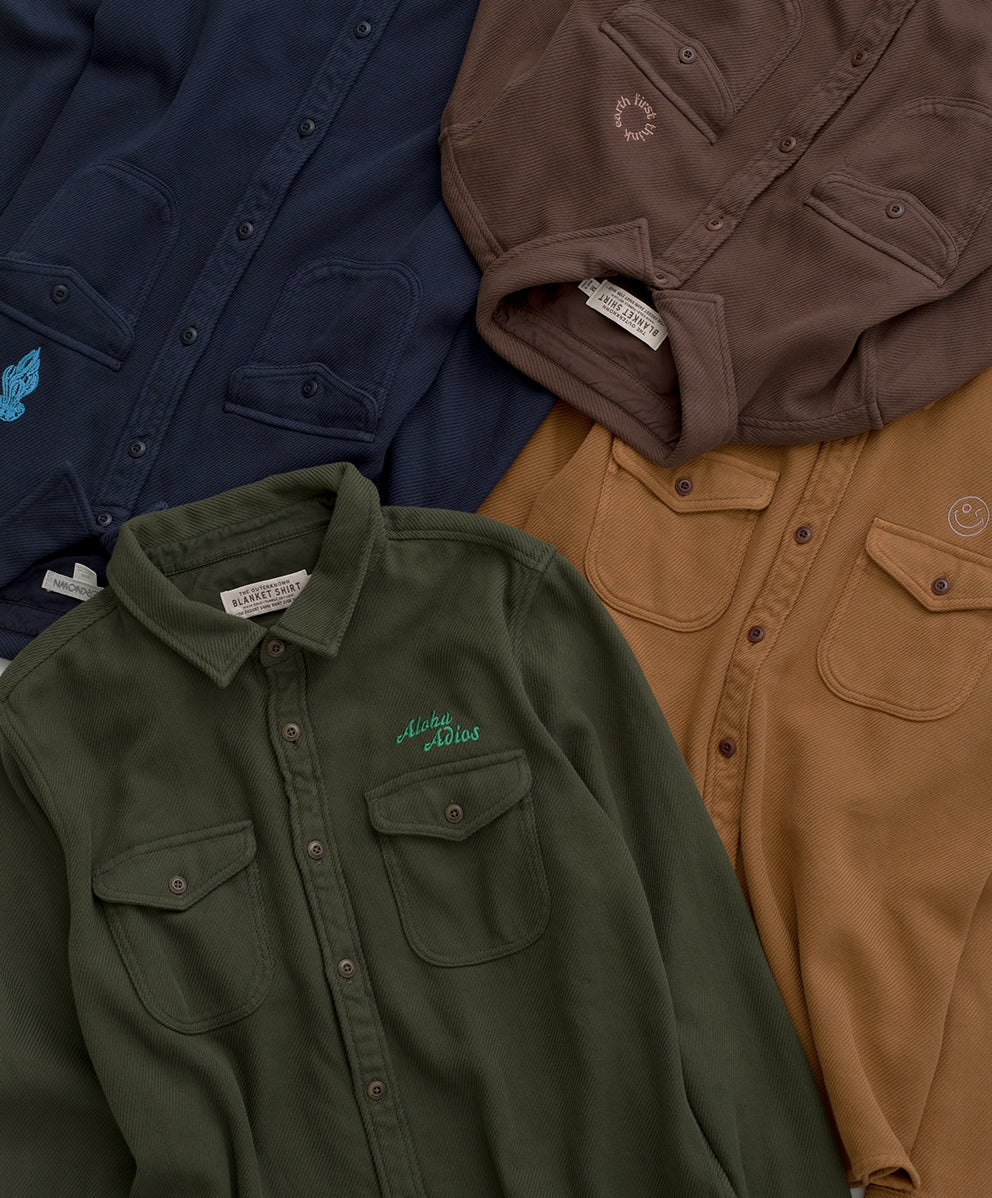 【限定刺繍】クロマブランケットシャツ