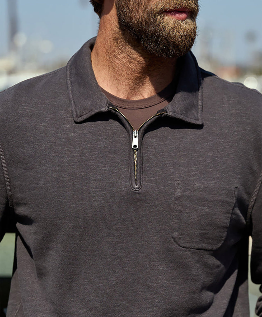 サー クォーター ハーフジップ プルオーバー