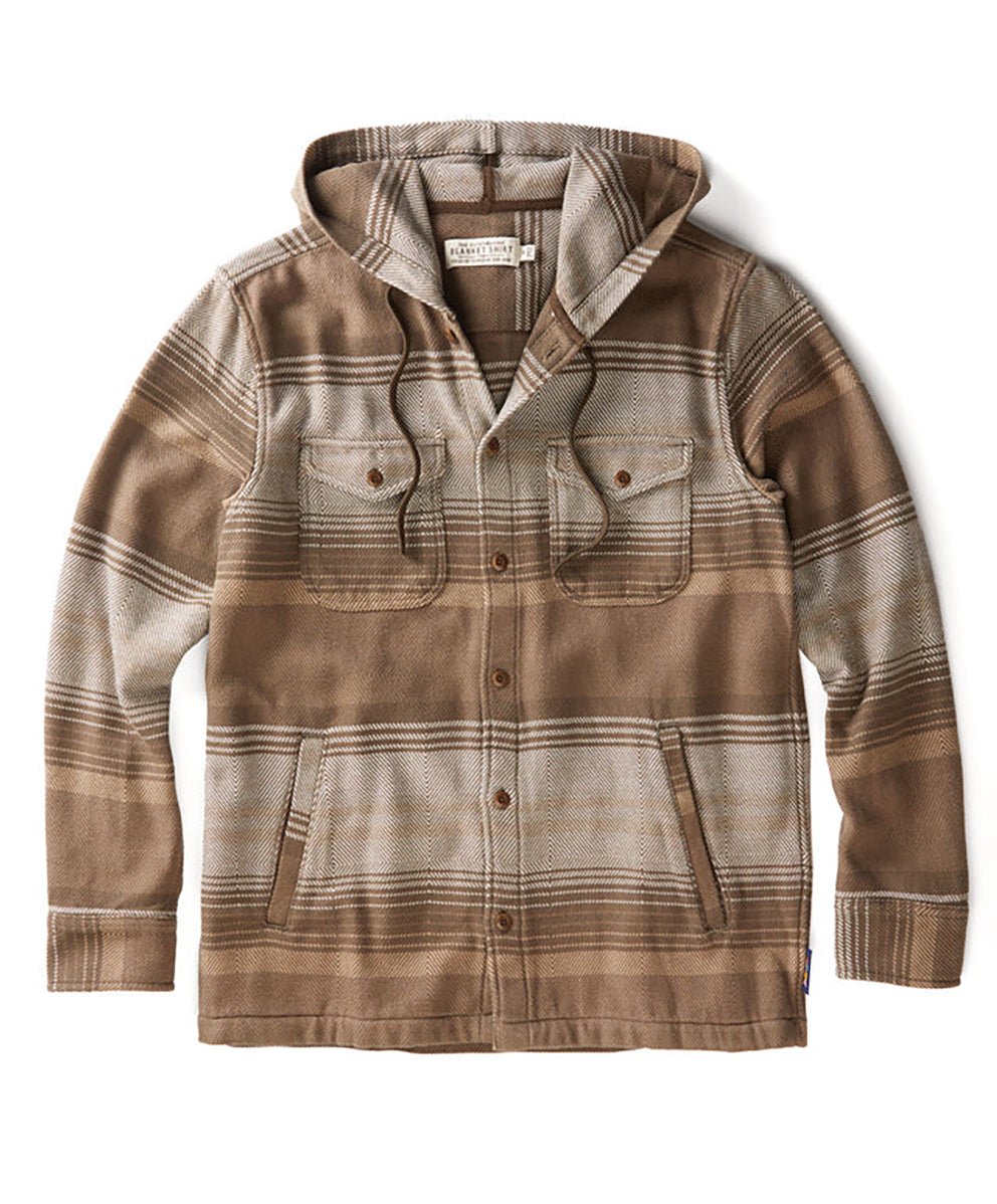 フーデッド ブランケットシャツ