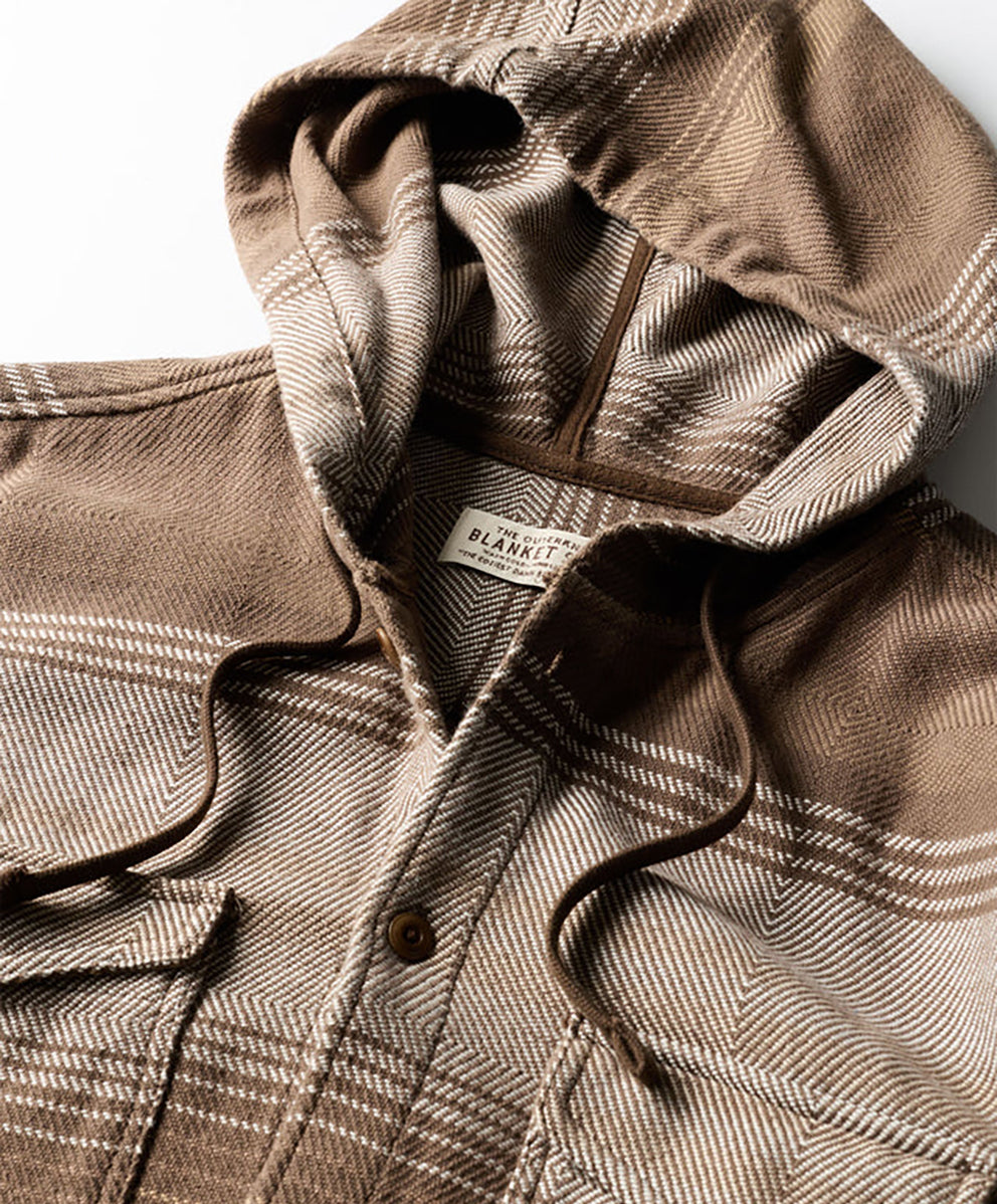 フーデッド ブランケットシャツ