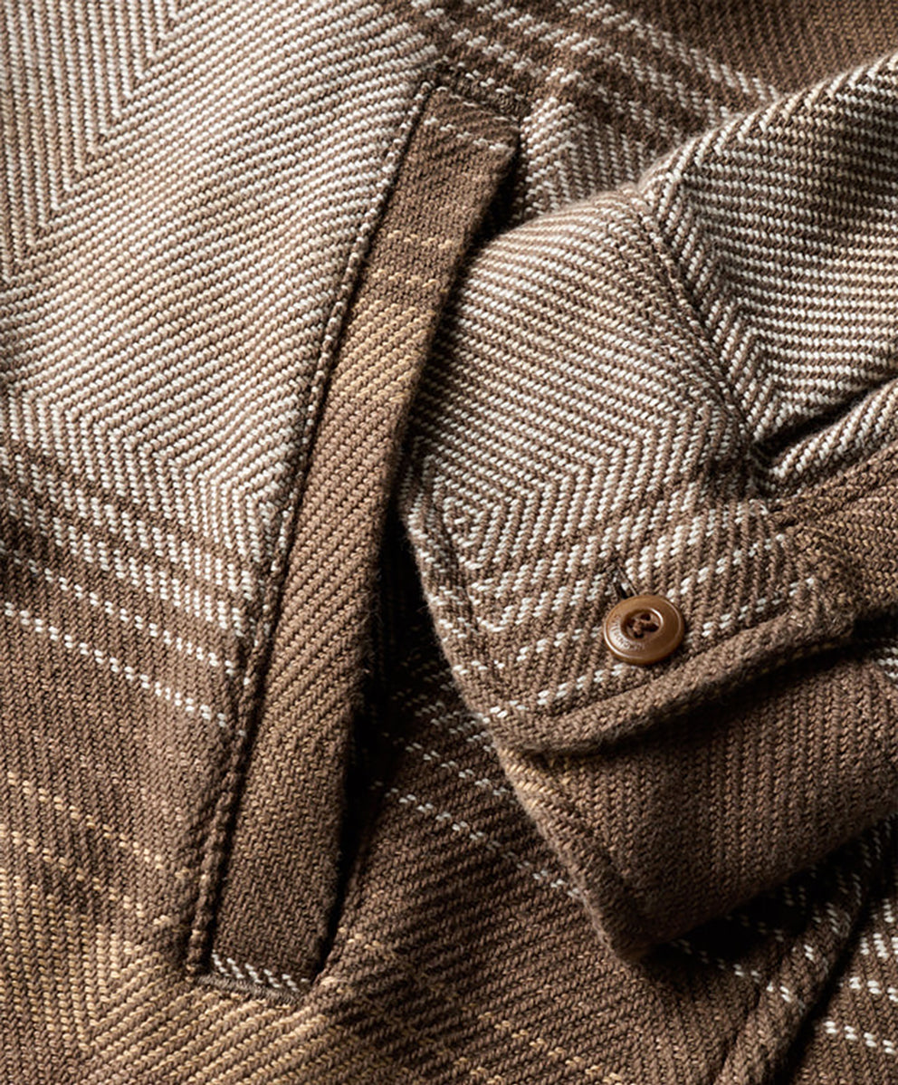 フーデッド ブランケットシャツ