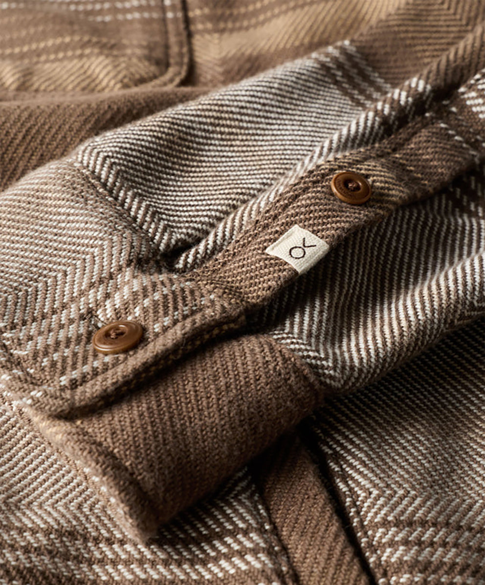 フーデッド ブランケットシャツ